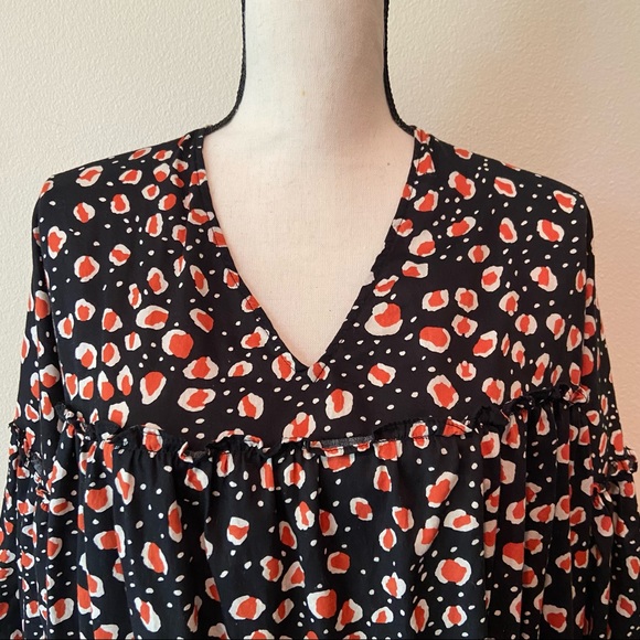 WhoWhatWear High Low Leopard Print Long Sleeve Dress - Picture 3 of 8